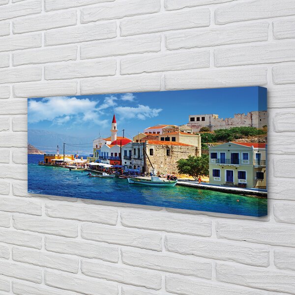 Tablouri canvas Grecia munți coasta mării