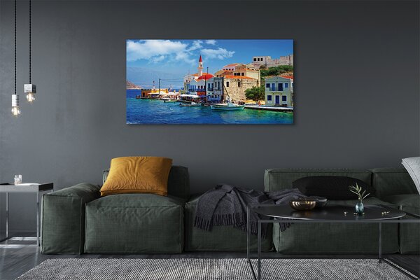 Tablouri canvas Grecia munți coasta mării