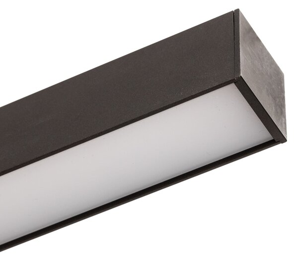 PURE Plafonieră LED Lines, 110 cm, antracit, CCT, telecomandă, reglabil, Negru, Camera de zi / sufragerie, Metal, Modern