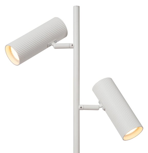 Lucide Club lampadar, reglabil, alb, metal, 140 cm, GU10, Alb, Camera de zi / sufragerie, Metal
