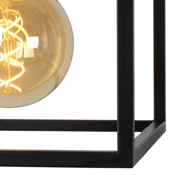 Lucide Ruben lampă suspendată, negru, metal, 1 bec, reglabil, Negru, Camera de zi / sufragerie, Metal, Modern
