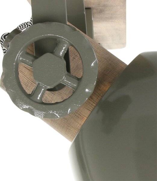 Steinhauer Gearwood spot tavan, 3 becuri verde, reglabil, Lemn, Camera de zi / sufragerie, Lemn, Vintage