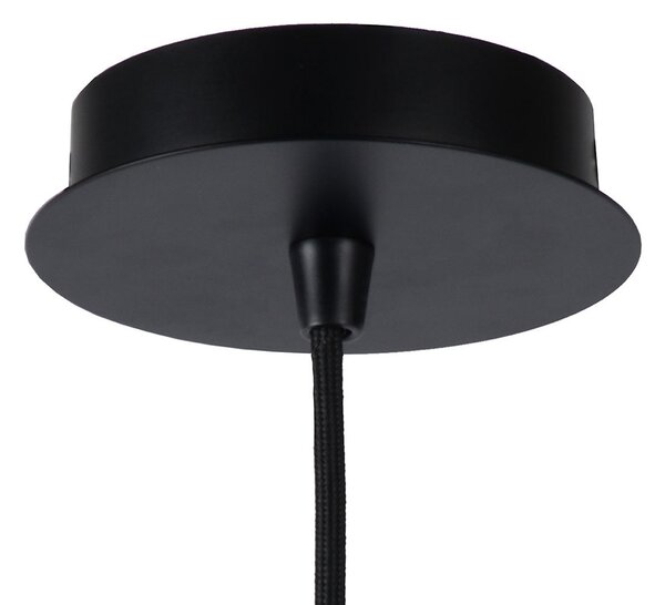 Lucide Lampă suspendată Malunga, negru-auriu, reglabil, Negru, Camera de zi / sufragerie, Metal, Modern