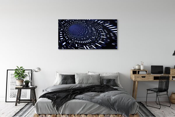 Tablouri canvas 3d tunel albastru