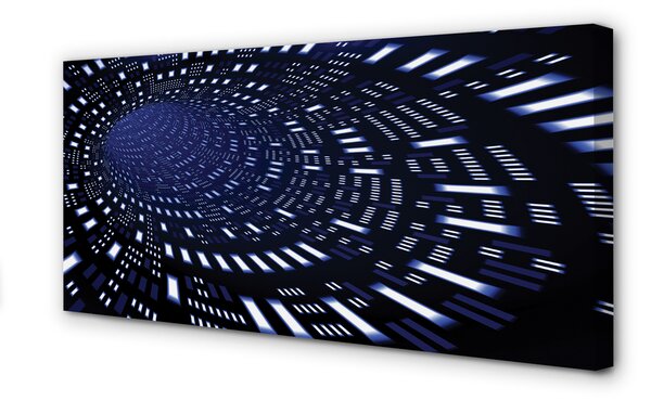 Tablouri canvas 3d tunel albastru