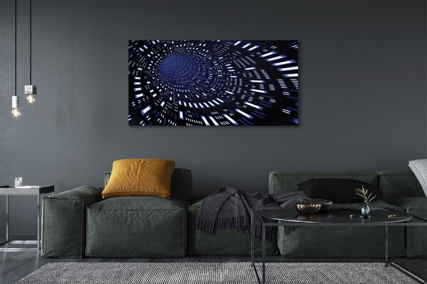 Tablouri canvas 3d tunel albastru