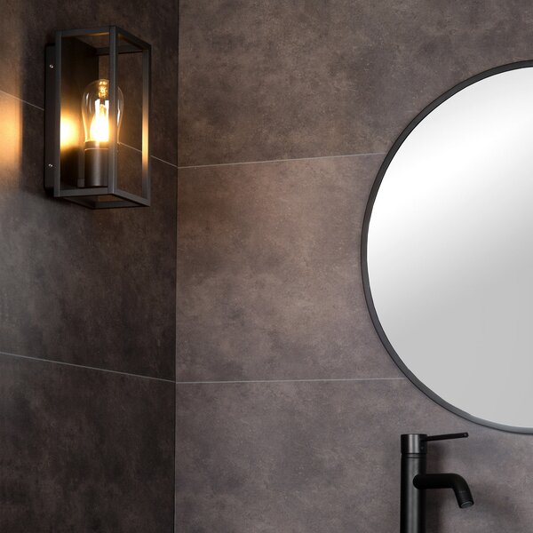 Lucide Aplică de perete Carlyn baie negru, reglabil, Negru, Baie, Metal, Modern