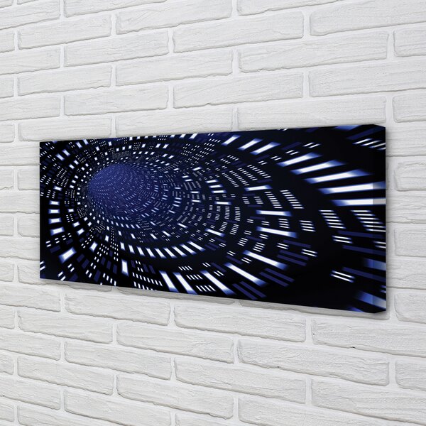 Tablouri canvas 3d tunel albastru