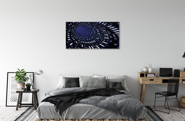 Tablouri canvas 3d tunel albastru