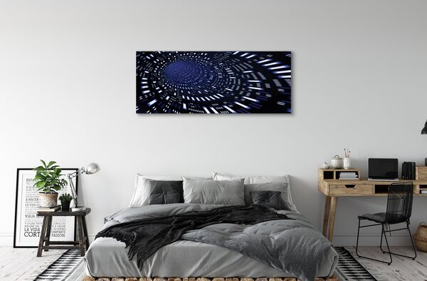 Tablouri canvas 3d tunel albastru