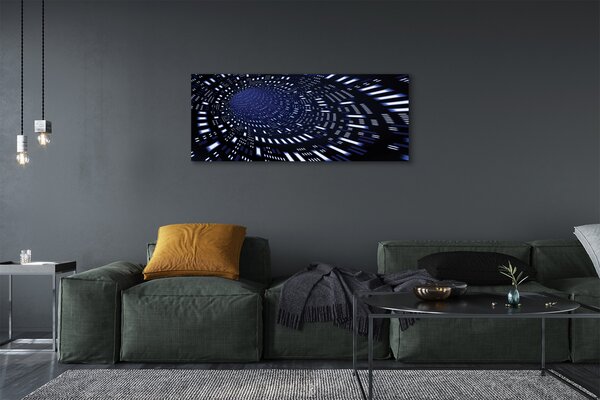 Tablouri canvas 3d tunel albastru