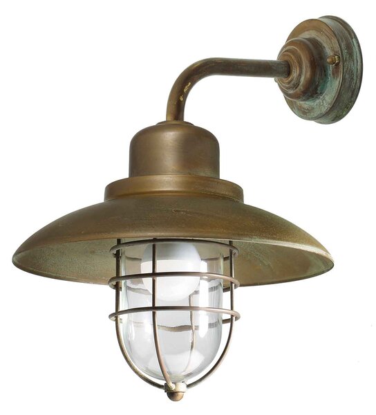 Moretti Luce Aplică Patio Cage 3303 alamă antic/clar, reglabil, Bronz / Alamă Veche, Metal, Antichitate