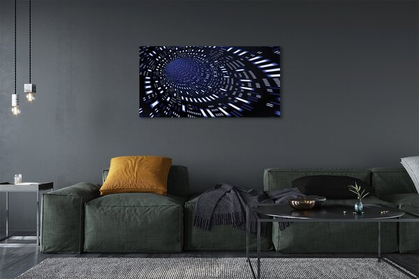 Tablouri canvas 3d tunel albastru