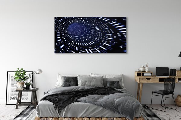 Tablouri canvas 3d tunel albastru
