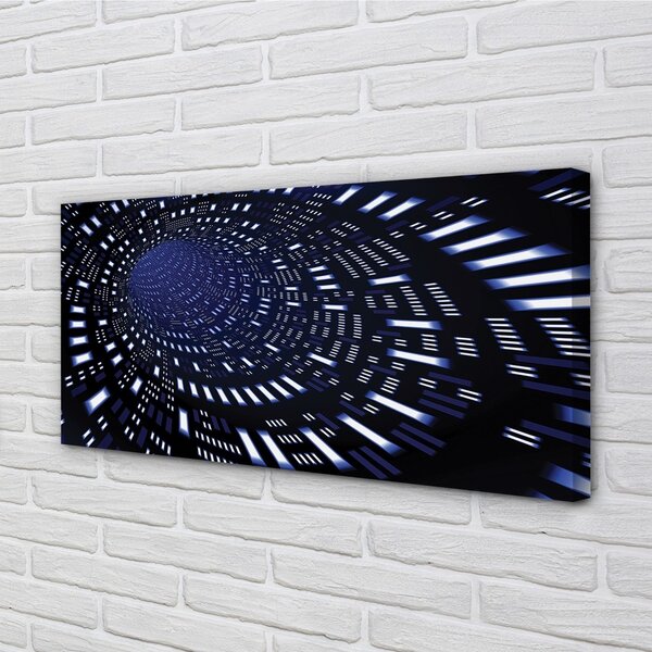 Tablouri canvas 3d tunel albastru