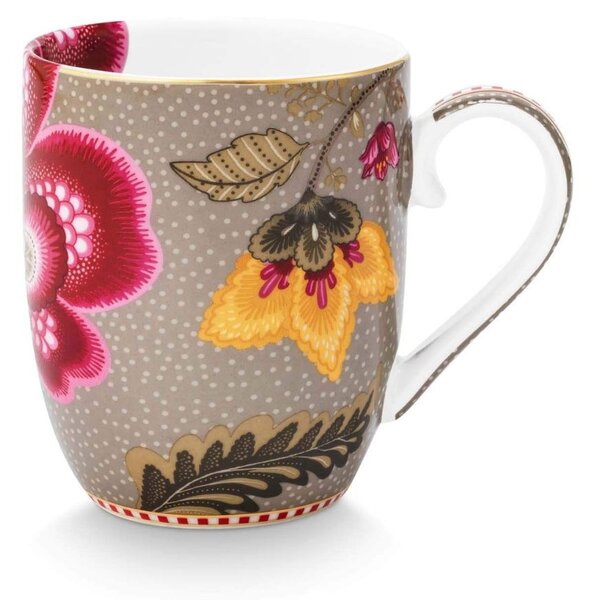 Cană din porțelan, Pip Studio, Khaki, 145 ml, colecția Blooming Tales