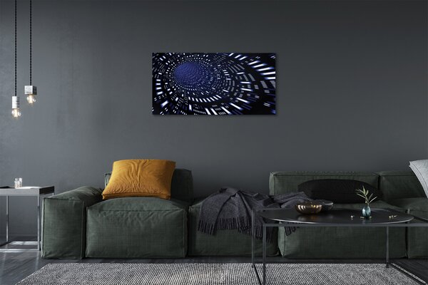 Tablouri canvas 3d tunel albastru