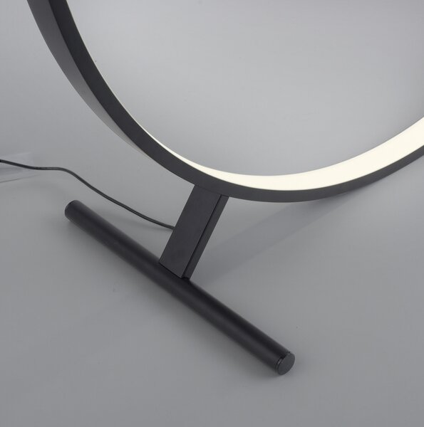 Paul Neuhaus Lampă de podea cu LED Hula CCT telecomandă Ø 100cm, reglabil, Negru, Camera de zi / sufragerie, Metal, Modern