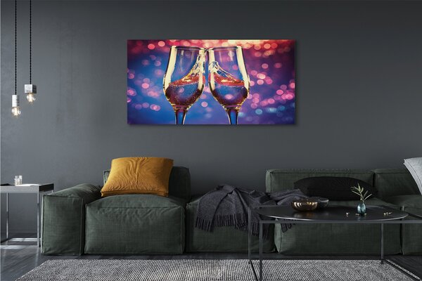 Tablouri canvas Colorat ochelari de fundal șampanie
