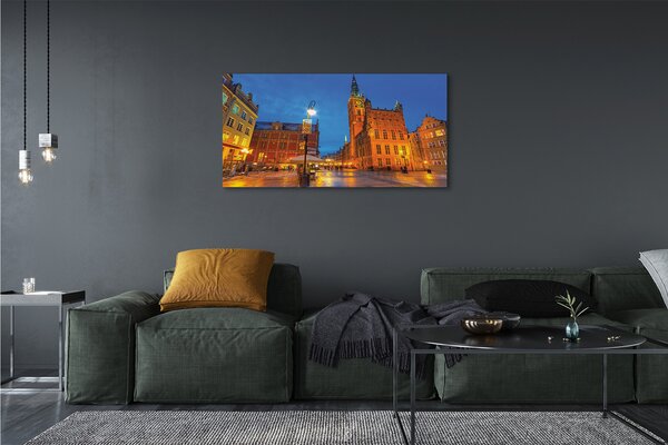 Tablouri canvas Biserica de noapte Gdańsk Old Town