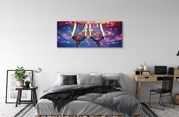 Tablouri canvas Colorat ochelari de fundal șampanie