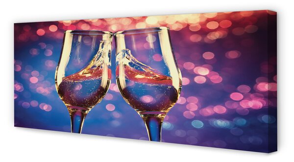 Tablouri canvas Colorat ochelari de fundal șampanie