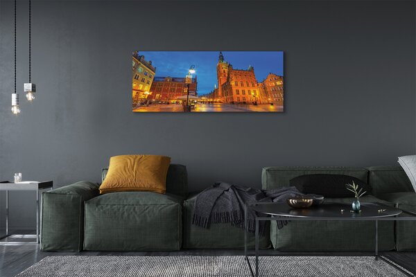 Tablouri canvas Biserica de noapte Gdańsk Old Town