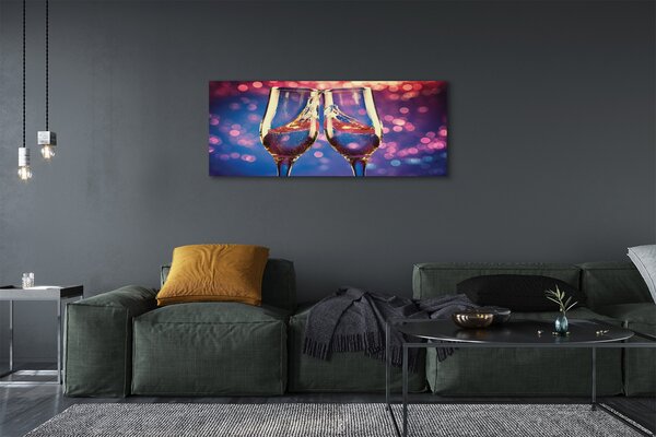 Tablouri canvas Colorat ochelari de fundal șampanie