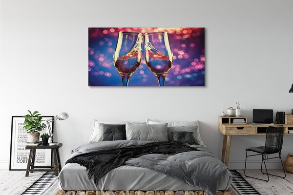 Tablouri canvas Colorat ochelari de fundal șampanie