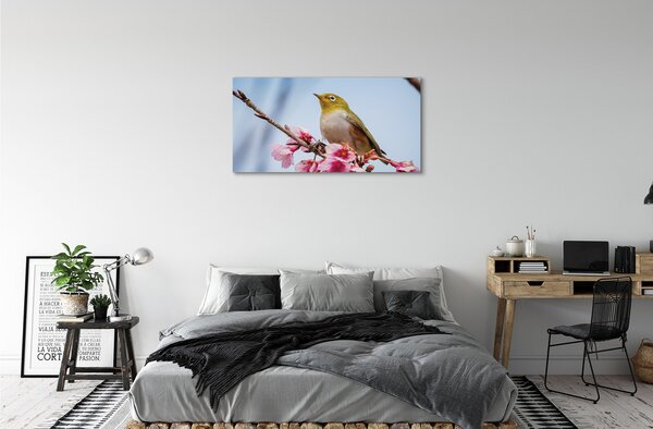 Tablouri canvas Pasărea pe o ramură