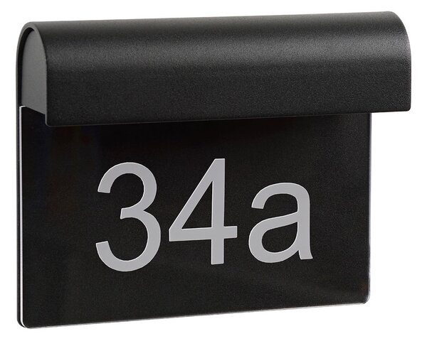 Lucide Thesi LED cu LED-uri pentru numărul casei, negru, Negru, Metal, Modern