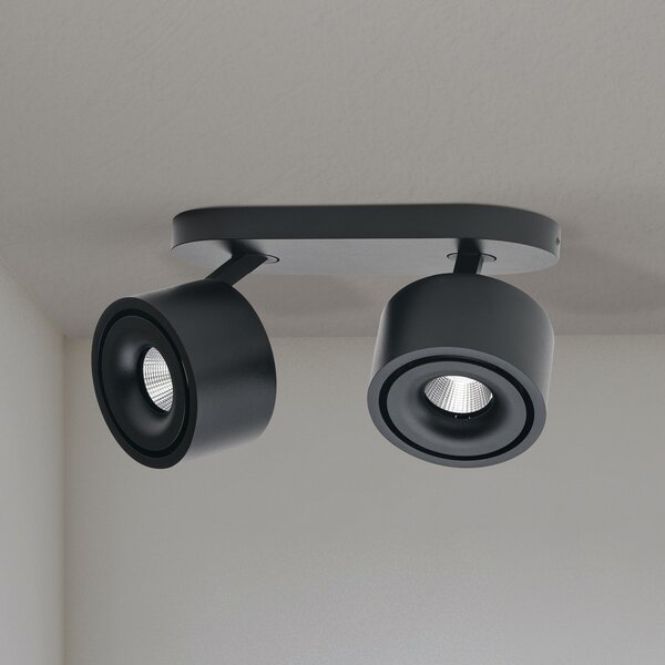 ORION Specter LED spot de plafon, negru, lungime 19.4 cm, aluminiu, reglabil, Negru, Camera de zi / sufragerie, Aluminiu, Modern