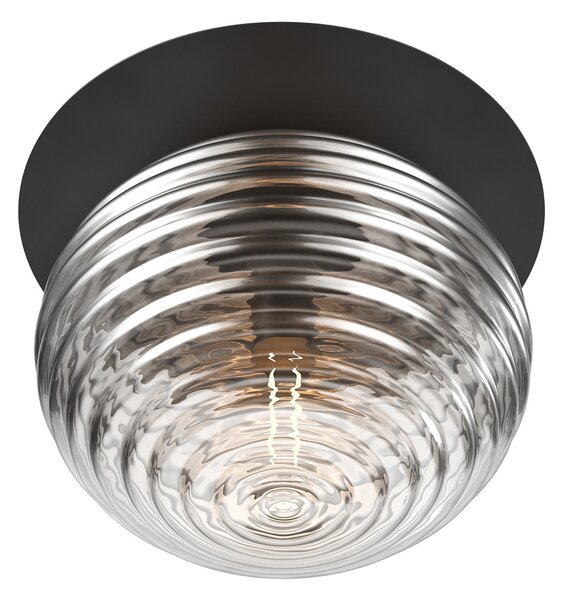 Maytoni plafonieră Reels, negru / gri, Ø 35 cm, sticlă, reglabil, Gri, Camera de zi / sufragerie, Sticlă