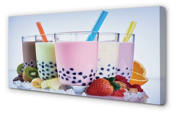 Tablouri canvas lapte shake-uri cu fructe