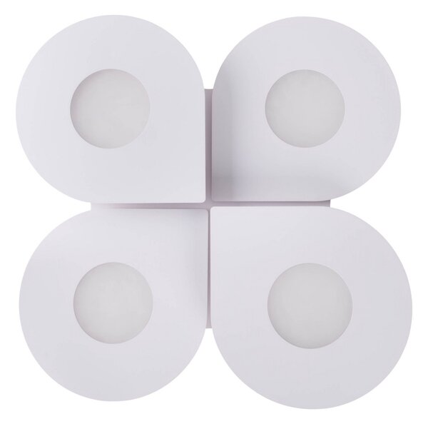 Näve Plafonieră Smilla LED, alb, metal, 50x50 cm, CCT Telecomandă, reglabil, Alb, Camera de zi / sufragerie, Plastic, Modern, Plafon cu flacără multiplă