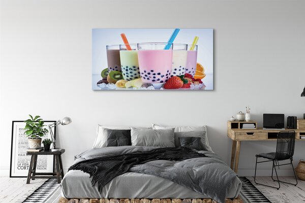 Tablouri canvas lapte shake-uri cu fructe