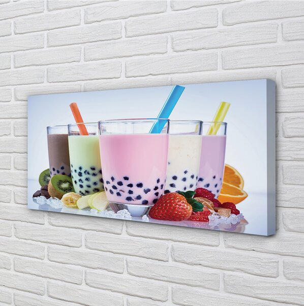 Tablouri canvas lapte shake-uri cu fructe