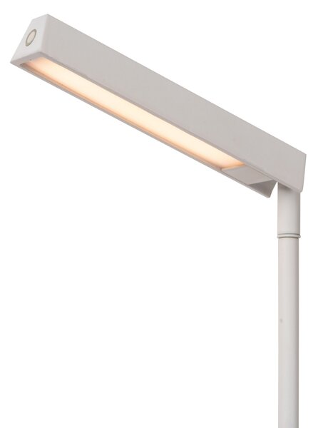 Lucide Lavale Lampadar LED, alb, dimabil, înălțime 138 cm, reglabil, Alb, Camera de zi / sufragerie, Metal, Modern