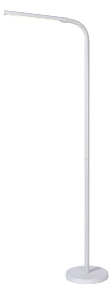 Lucide Lampadar LED Gilly, alb, flexibil, metal, înălțime 153 cm, Alb, Studiu / Birou, Metal