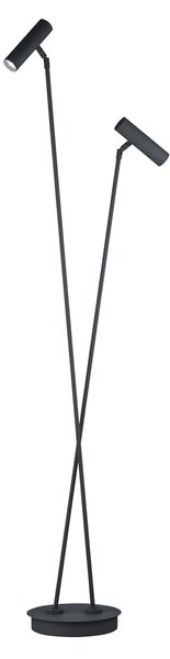 HELL Tom Pro LED lampadar LED, negru, 2 becuri, CCT, dimabil, reglabil, Negru, Camera de zi / sufragerie, Metal, Modern