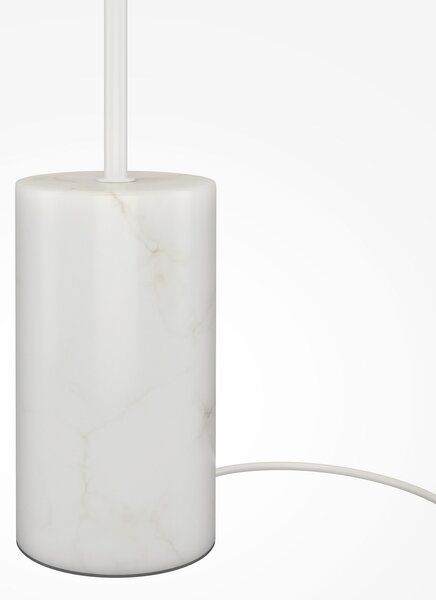 Maytoni Lampadar LED Kyoto, alb, înălțime 145 cm, marmură, Alb, Camera de zi / sufragerie, Metal