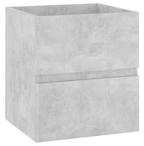 Dulap pentru chiuvetă, gri beton, 41x38,5x45 cm, PAL