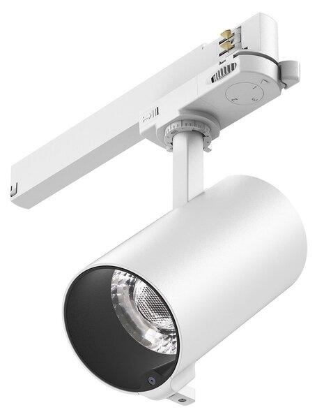 The Light Group Spot LED SLC Meta Pro AI cu senzor dublu, alb, șină trifazată, reglabil, Alb, Camera de zi / sufragerie, Aluminiu