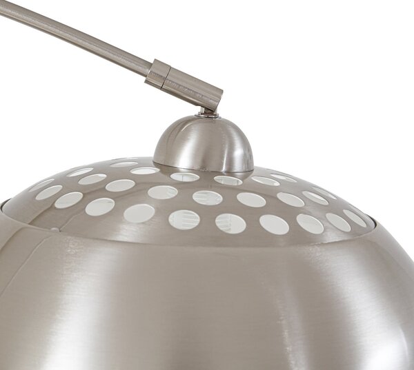 Lindby Lampă arcuită Hernando, nichel, oțel, înălțime 188 cm, Metalic, Camera de zi / sufragerie, Metal, Modern