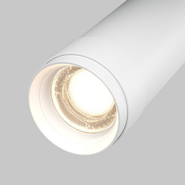 Maytoni LED spot de plafon Focus Zoom, alb, 4.000 K, rotativ, Alb, Hol, Aluminiu