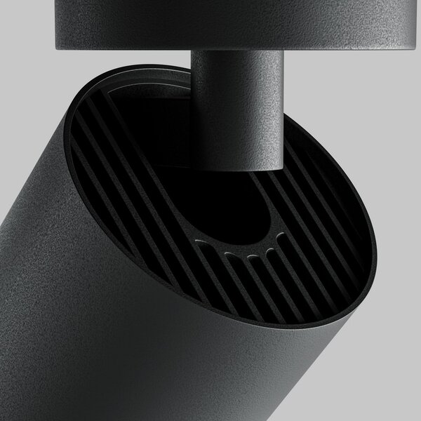 Maytoni LED spot de plafon Focus Zoom, negru, 4.000 K, rotativ, Negru, Hol, Aluminiu