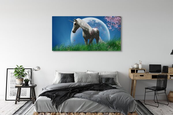 Tablouri canvas Câmp lună inorog