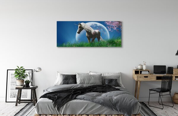 Tablouri canvas Câmp lună inorog