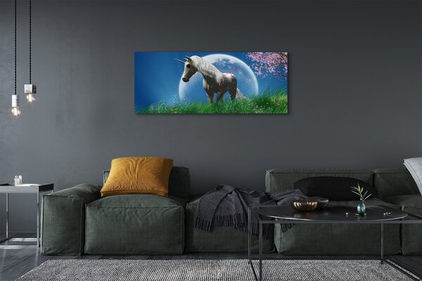 Tablouri canvas Câmp lună inorog