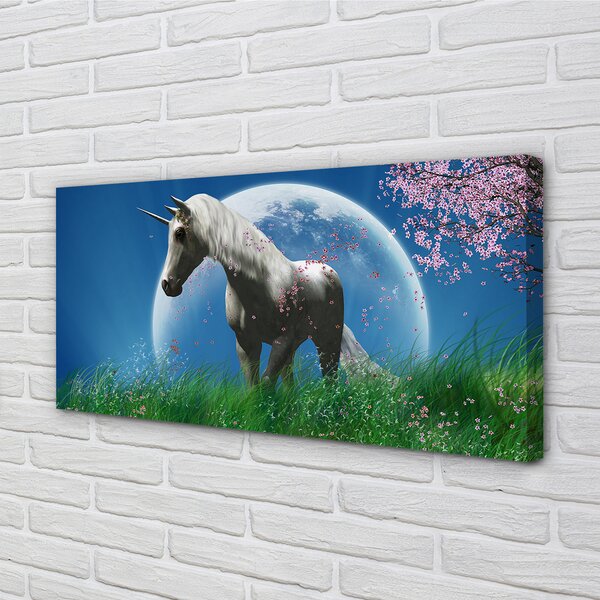Tablouri canvas Câmp lună inorog